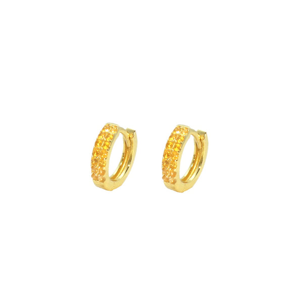 Citrine Huggie Earring - TheCrystalBoutique™