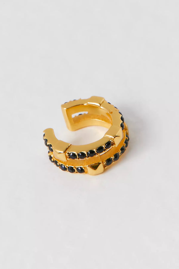 The Staci Ear Cuff - Black Sapphire - TheCrystalBoutique™