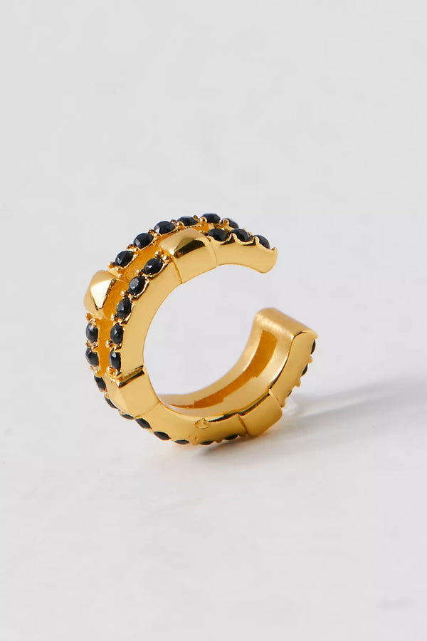The Staci Ear Cuff - Black Sapphire - TheCrystalBoutique™