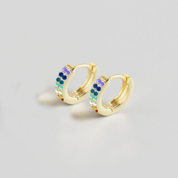Rainbow Chakra Huggie Earring - TheCrystalBoutique™