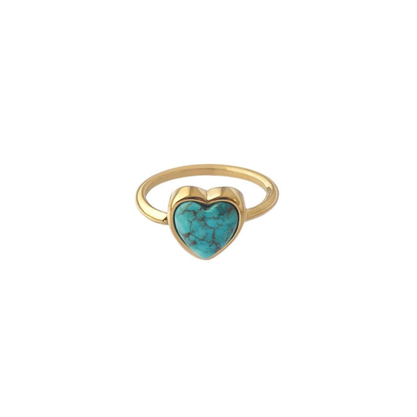 Turquoise Heart Ring - TheCrystalBoutique™