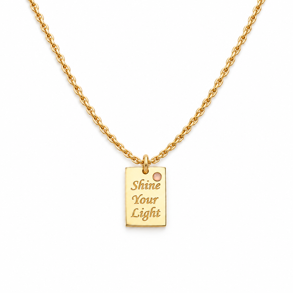 Pendant necklace, Shine Your Light x The Real Carmit collab — The Crystal Boutique