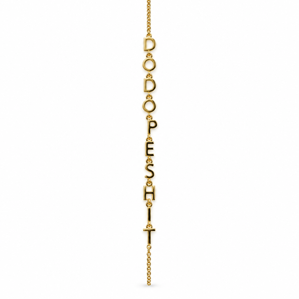 Letter charm bracelet, Do Dope Shit x DopeKitchen collab — The Crystal Boutique