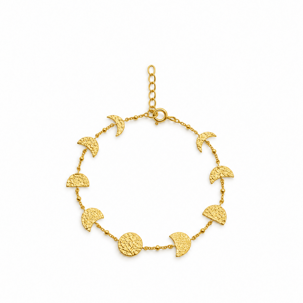 Luna moon phase bracelet in gold and silver — The Crystal Boutique