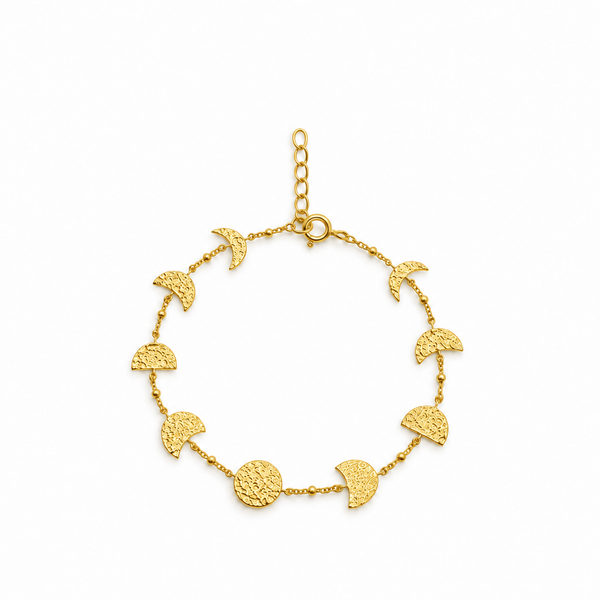 Luna moon phase bracelet in gold and silver — The Crystal Boutique
