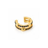 Genuine black sapphire double ear cuff, no piercing needed — The Crystal Boutique