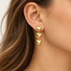 3 Heart Stud Earrings - TheCrystalBoutique™
