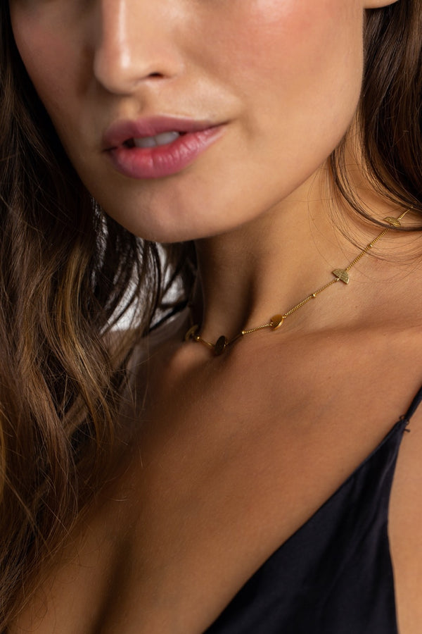 The Luna Choker - Gold Moonphases - TheCrystalBoutique™