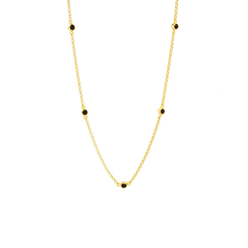 The Black Onyx Choker - Gold - TheCrystalBoutique™