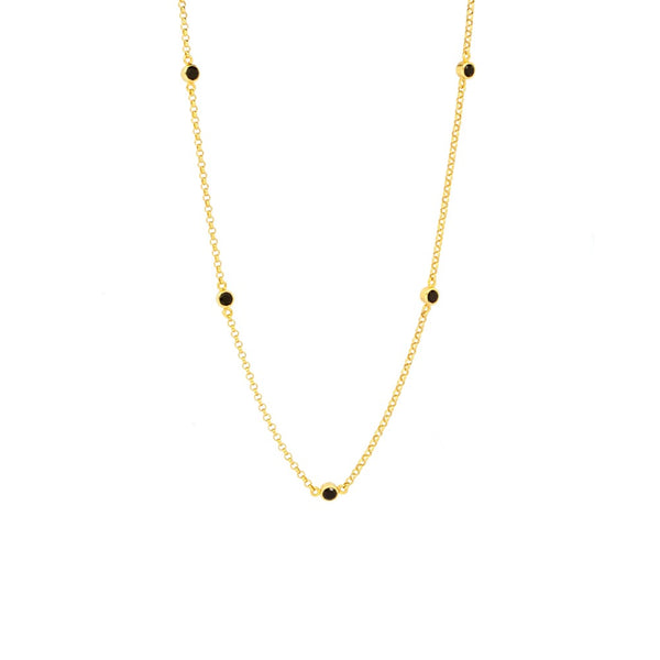 The Black Onyx Choker - Gold - TheCrystalBoutique™