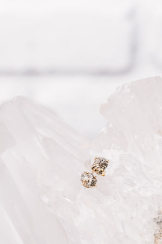 The Pyrite Stud Earrings - TheCrystalBoutique™