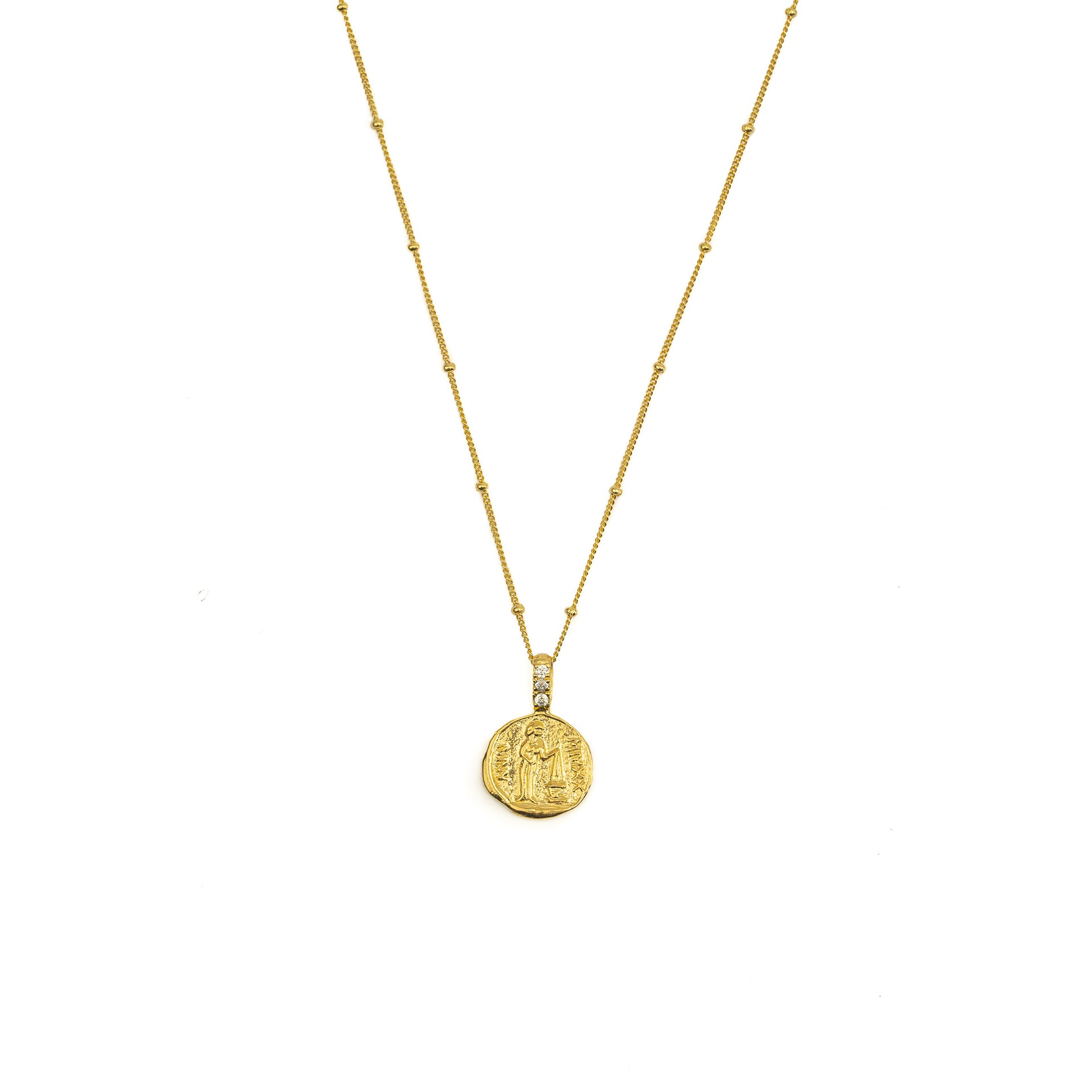 The Aphrodite Gold Coin Pendant Necklace – TheCrystalBoutique™