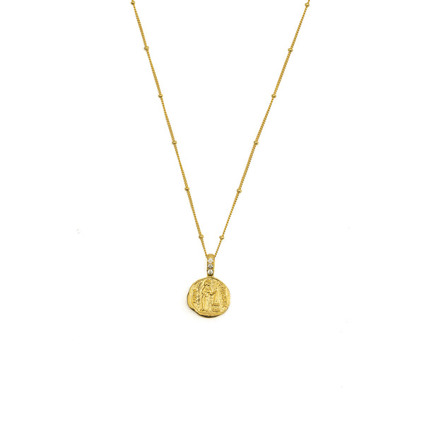 The Aphrodite Gold Coin Pendant Necklace - TheCrystalBoutique™